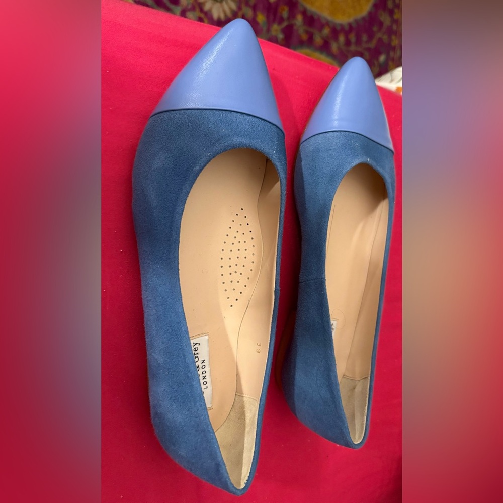 GORGEOUS SARGASSO & GREY FLATS UNWORN sz 39 ww